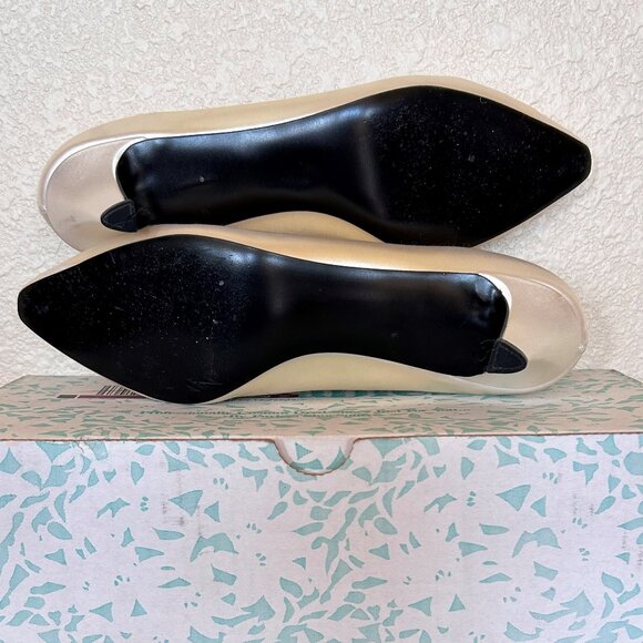 Dyeable Ivory Satin shoes 8.5W - Picture 3 of 5